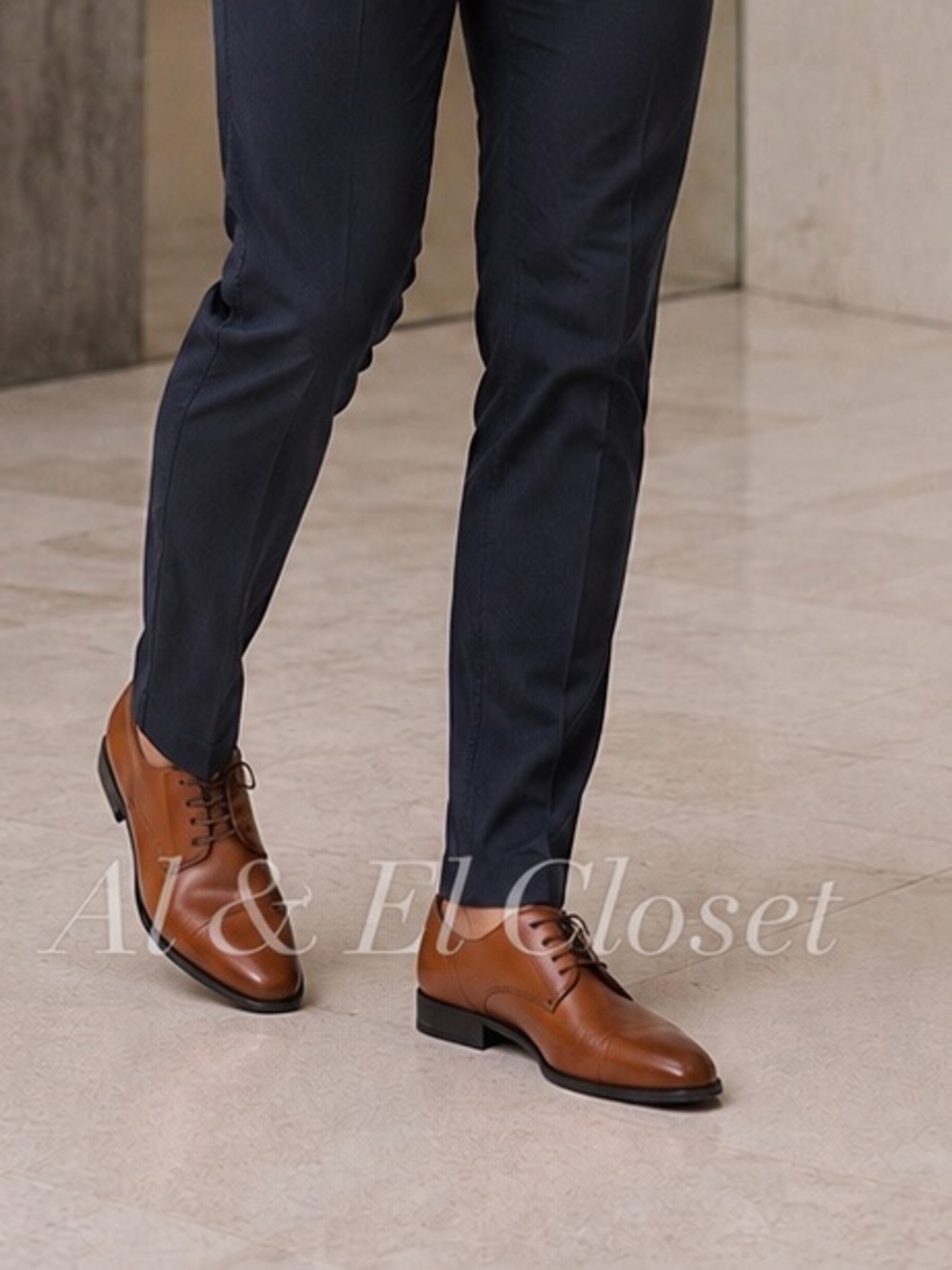Perry Ellis Men’s Brown Leather Upper Dress Shoes Size 8 NWT